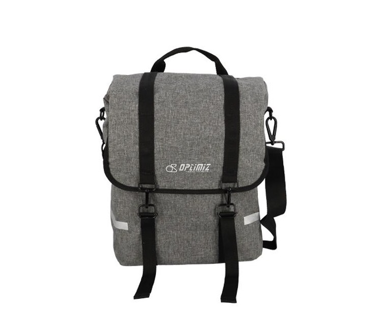 SACOCHE VELO PORTE BAGAGE OPTIMIZ GRIS CLAIR - 17