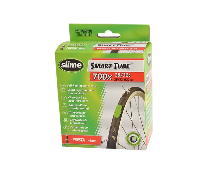 CHAMBRE A AIR VELO 700C (28/32-622) VP 48 MM SLIME