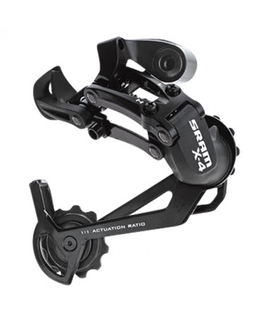 DERAILLEUR VTT AR SRAM X4  7/8V. NOIR CHAPE LONGUE