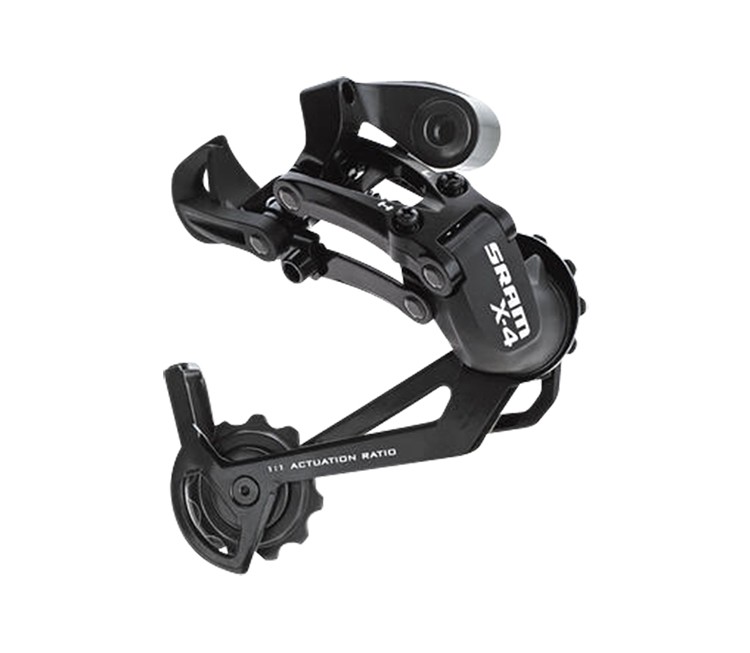 DERAILLEUR VTT AR SRAM X4  7/8V. NOIR CHAPE LONGUE