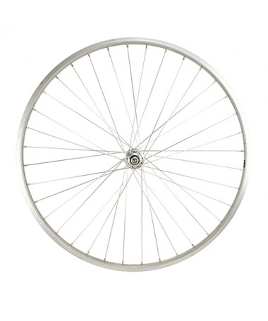 ROUE VTC 28 AV ECROU AXE PLEIN JANTE ALU ARGENT M