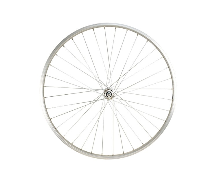 ROUE VTC 28 AV ECROU AXE PLEIN JANTE ALU ARGENT M