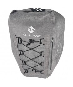 SACOCHE VELO PORTE BAGAGE M WAVE GRIS WATERPROOF