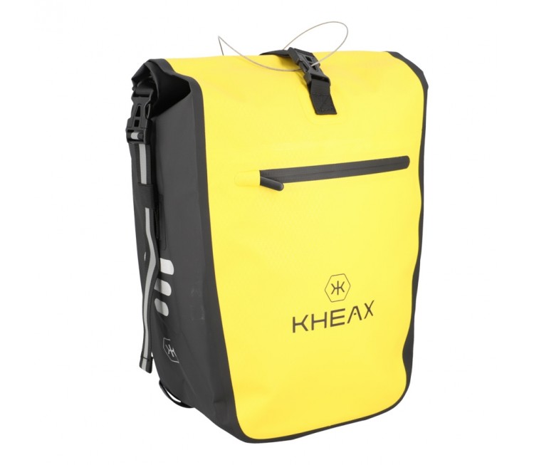 SACOCHE VELO PORTE BAGAGE KHEAX IZOARD II JAUNE ET