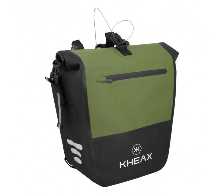 SACOCHE VELO PORTE BAGAGE KHEAX IZOARD EDGE KAKI E