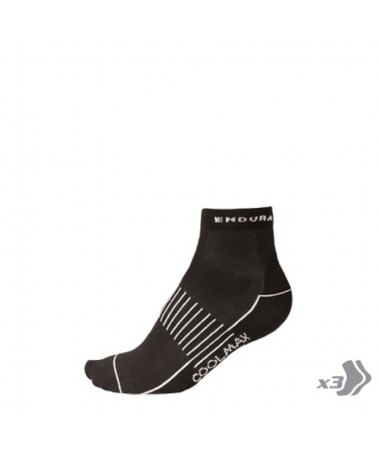 CHAUSSETTES ENDURA NOIR - 3 PAIRES L/XL