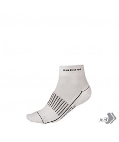 ENDURA SOCQUETTES RACE II BLANC - 3 PAIRES