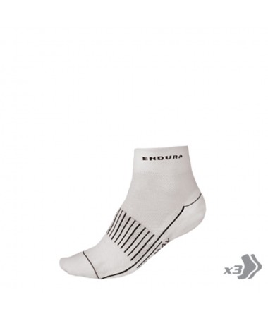 CHAUSSETTES ENDURA BLANC - 3 PAIRES S/M