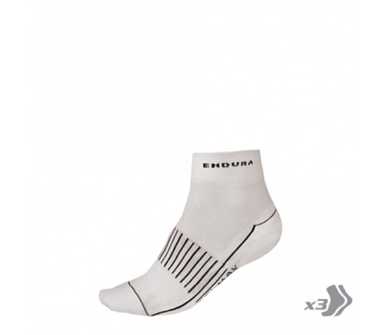 CHAUSSETTES ENDURA BLANC - 3 PAIRES S/M