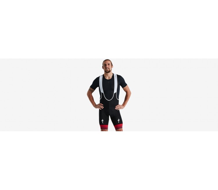 RBX COMP BIB SHORT BLK/RED S