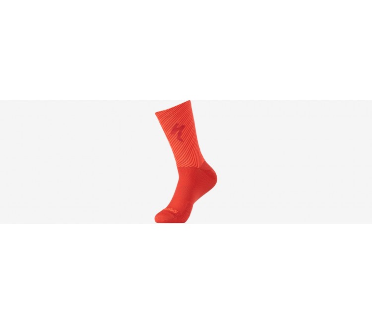 SOFT AIR TALL LOGO SOCK FLORED/RKTRED STRIPE M SOFT AIR TALL LOGO SOCK FLORED/RKTRED STRIPE M